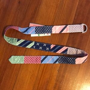 Vineyard Vines Patchwork Silk Tie Belt